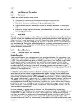 2.6 Land Use and Recreation 2.6.1 Key Issues the Key Land Use and Recreation Issues Include