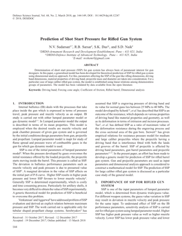 Prediction of Shot Start Pressure for Rifled Gun System