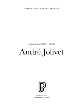 André Jolivet Andréprogramme Jolivet