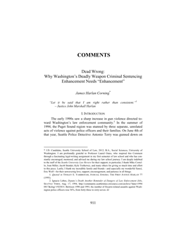 Why Washingtonâ•Žs Deadly Weapon Criminal Sentencing Enhancement