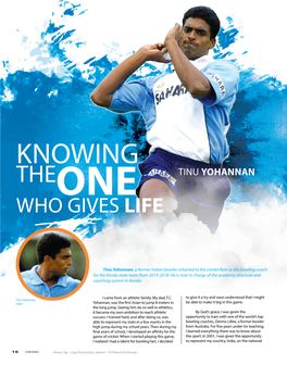 Knowing Theone Tinu Yohannan Who Gives Life