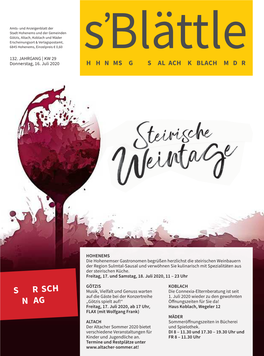 Steirische Weintage 2020