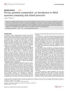 An Introduction to Blind Quantum Computing and Related Protocols