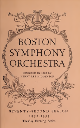 Boston Symphony Orchestra Concert Programs, Season 72