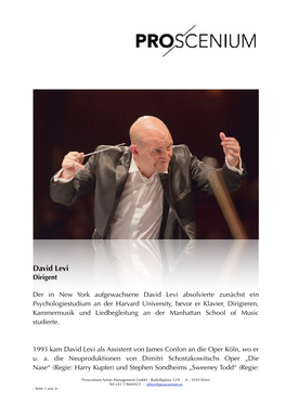 David Levi Dirigent