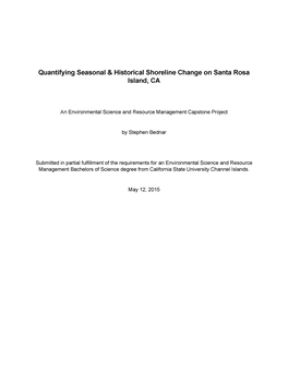 Quantifying Seasonal & Historical Shoreline Change on Santa Rosa