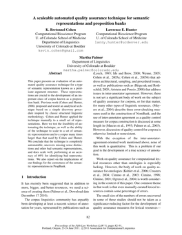 A Scaleable Automated Quality Assurance Technique for Semantic Representations and Proposition Banks K