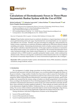 Calculations of Electrodynamic Forces in Three-Phase Asymmetric Busbar System with the Use of FEM