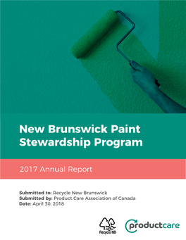 New Brunswick Paint Stewardship Program