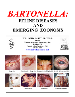 Bartonella: Feline Diseases and Emerging Zoonosis