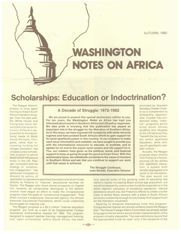 Washington Notes on Africa