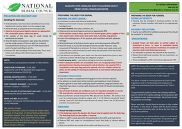 Guidance for Handling Body Following Death from COVID-19 Muslim Deaths