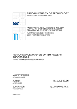Ibm Power8 Processors Analýza Výkonnosti Procesorů Ibm Power8