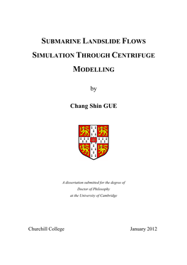 Submarine Landslide Flows Simulation Through Centrifuge Modelling