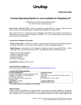Press Release Linutop OS XS Endraftb