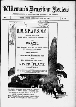 VOL. 14 DE JANEIRO, WEDNESDAY, JUNE 6Th, 1923 Fl. 23