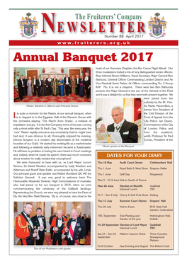 NEWSLETTER Number 88 April 2017 Annual Banquet 2017