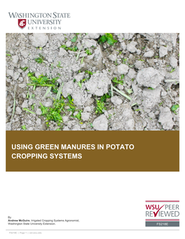 Using Green Manures in Potato Cropping Systems