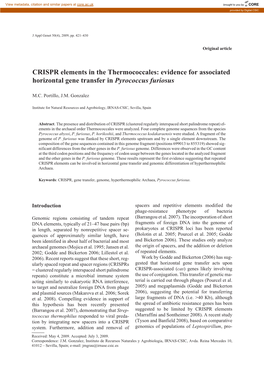 Evidence for Associated Horizontal Gene Transfer in Pyrococcus Furiosus