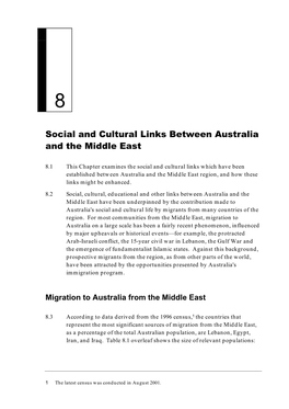 Social and Cultural Links Between Australia and the Middle East 197