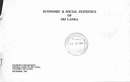 Economic and Social Statistics