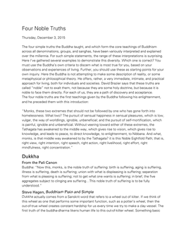 Four Noble Truths Compared.Pages