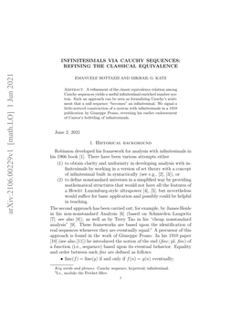 Infinitesimals Via Cauchy Sequences: Refining the Classical Equivalence