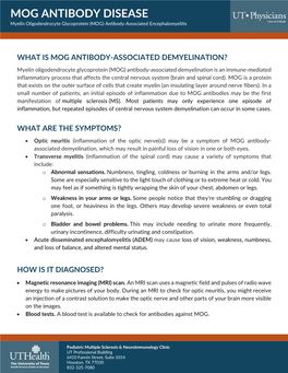 Myelin Oligodendrocyte Glycoprotein (MOG) Antibody Disease