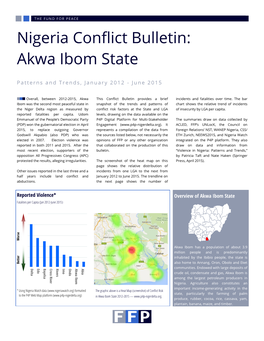 Nigeria Conflict Bulletin: Akwa Ibom State