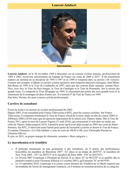 Télécharger La Biographie De Laurent Jalabert