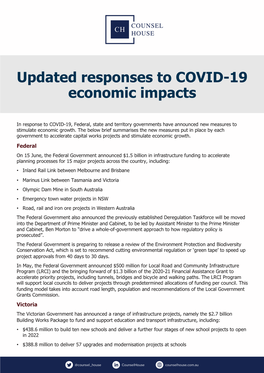 Updated Responses to COVID-19 Economic Impacts