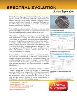 Spectral Evolution Lithium Exploration