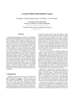 A Latent Model of Discriminative Aspect