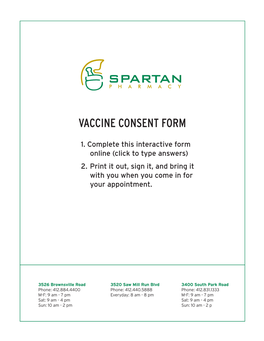 Vaccine Consent Form