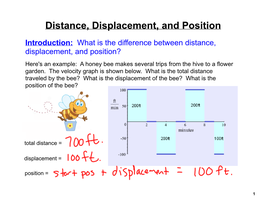 Distance, Displacement, and Position