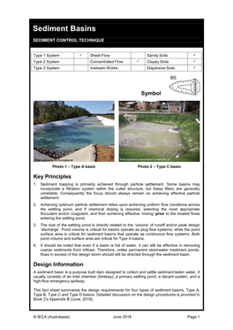 Sediment Basin Design Fact Sheet