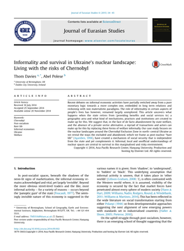 Informality and Survival in Ukraine's Nuclear Landscape: Living with the Risks of Chernobyl