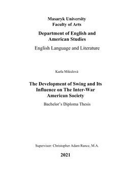 Department of English and American Studies English