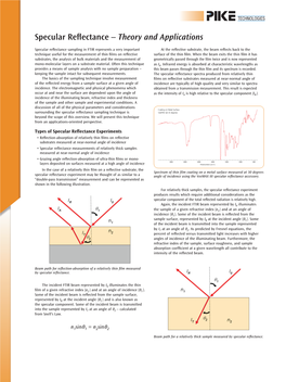 Specular Reflectance – Theory and Applications