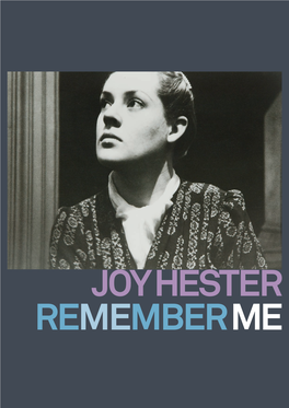 Joy Hester: Remember Me 30 June to 4 October 2020 Heide Galleries Curator: Kendrah Morgan