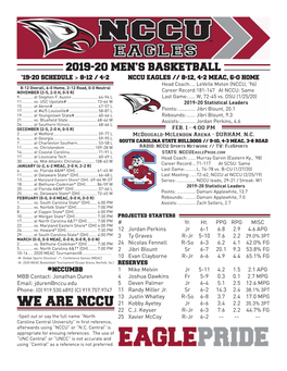 NCCUMBB1920 Feb1 SCSU.Indd