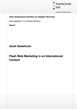 Flash Mob Marketing in an International Context