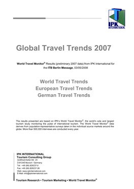 Global Travel Trends 2007