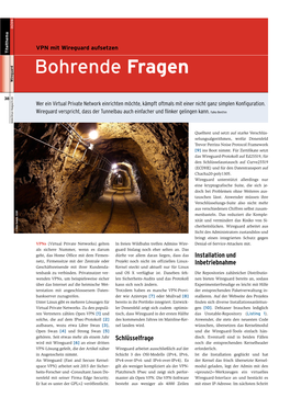 Bohrende Fragen Wireguard