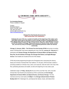 CFAS Chinese New Year Press Release 2020