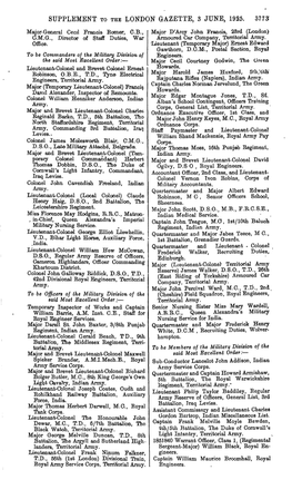 Supplement to the London Gazette, 3 June, 1925. 3775