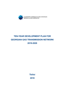 Ten-Year Development Plan for Georgian Gas Transmission Network 2019-2028