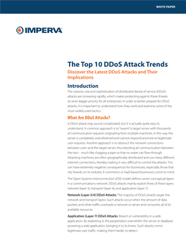 The Top 10 Ddos Attack Trends