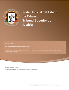 Poder Judicial Del Estado De Tabasco Tribunal Superior De Justicia