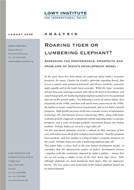 Roaring Tiger Or Lumbering Elephant?